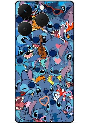 Силиконовый бампер чехол для realme 15t с картинкой стич stitch