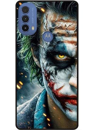 Чехол силиконовый бампер для motorola moto e40 с рисунком джокер харли квинн joker