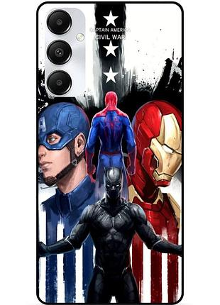 Чехол силиконовый бампер для samsung s24 с рисунком marvel марвел человек паук