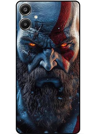 Чехол силиконовый бампер для samsung a07 с картинкой god of war кратос