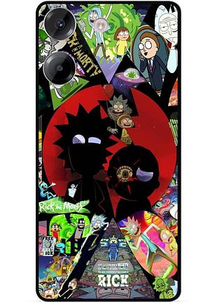 Силиконовый чехол бампер для xiaomi poco m7 pro с рисунком rick and morty рик и морти