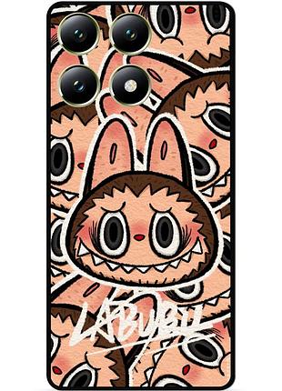 Силиконовый чехол бампер для xiaomi 14t с рисунком labubu 7