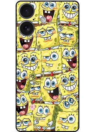 Силиконовый чехол бампер для huawei honor 400 с рисунком губка боб sponge bob