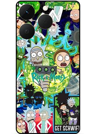 Силіконовий чохол бампер для realme 15t з малюнком rick and morty рік і морті