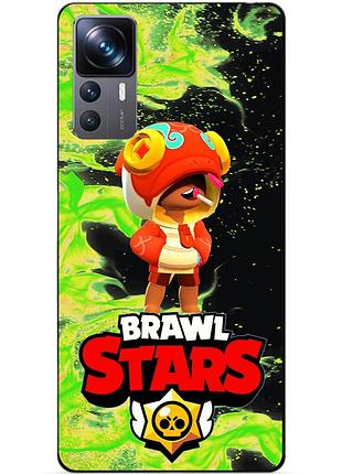 Силіконовий бампер чохол для xiaomi 12t з героєм бравл леон удачливый brawl