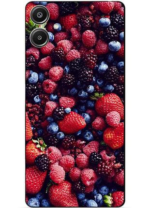Силіконовий чохол бампер для samsung a07 з малюнком ягоди