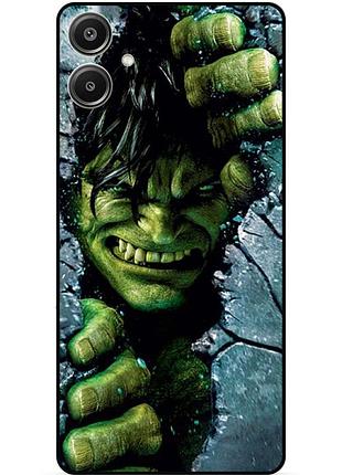 Чехол силиконовый бампер для samsung a07 с рисунком халк marvel hulk