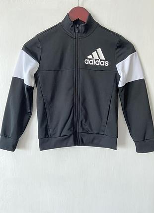 Олімпійка кофта adidas оригінал чорна дитяча спортивна кофта