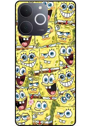 Силиконовый чехол бампер для realme note 70 с рисунком губка боб sponge bob