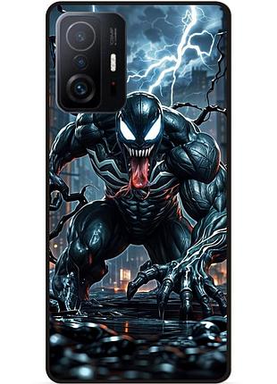 Силіконовий бампер чохол для xiaomi 11t з малюнком веном marvel venom