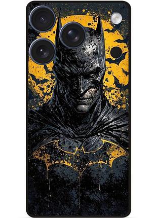 Чехол силиконовый бампер для iphone 17 pro с рисунком бэтмен batman