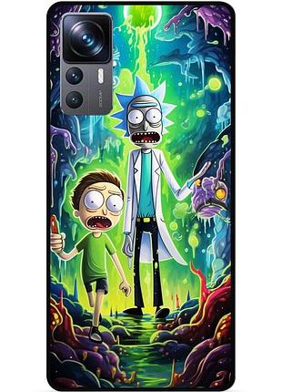 Силіконовий чохол бампер для xiaomi 12t з малюнком рік і морті rick and morty