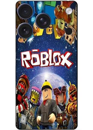 Силиконовый бампер чехол для iphone 17 pro max с рисунком роблокс roblox
