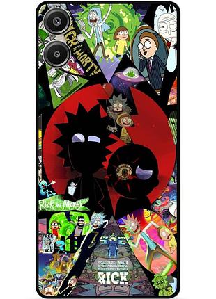 Силіконовий чохол бампер для samsung a07 з малюнком rick and morty рік і морті