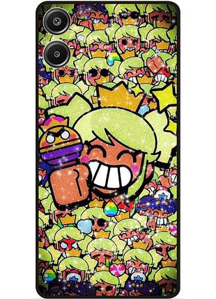 Силиконовый бампер чехол для samsung a05 стикеры бравл менди brawl