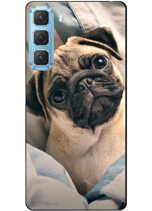 Силіконовий чохол бампер для infinix hot 60 pro plus (x6886) з малюнком фото мопс