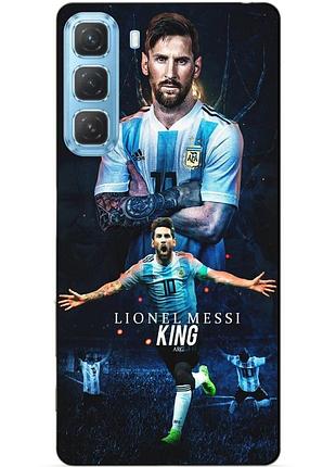 Чехол силиконовый бампер для infinix hot 60 pro plus (x6886) с рисунком messi аргентина месси