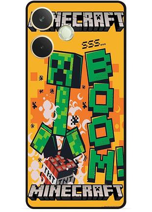 Силіконовий чохол бампер для oppo a5 pro стів minecraft кріпер майнкрафт