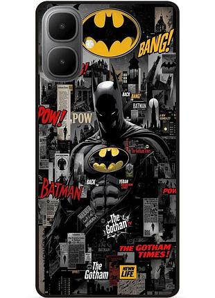 Чехол силиконовый бампер для infinix smart 10 с рисунком batman бэтмен