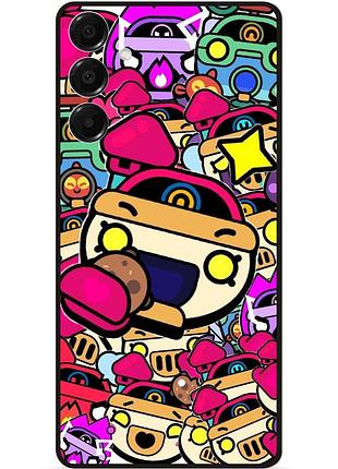 Силіконовий чохол бампер для samsung a05s стікери бравл перл brawl