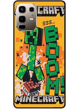 Силіконовий чохол бампер для infinix note 50 pro (x6855) стів minecraft кріпер майнкрафт