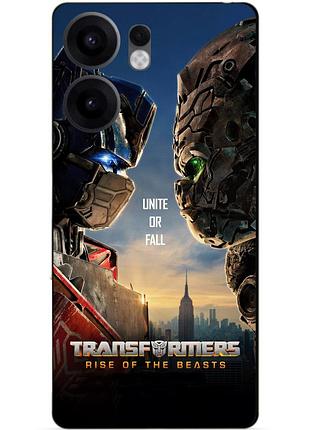 Силіконовий чохол бампер для oppo reno 13f з малюнком звіробої трансформери transformers