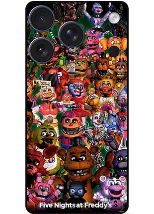 Чехол силиконовый бампер для iphone 17 pro с рисунком аниматроники freddy фредди