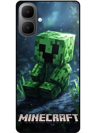 Силіконовий чохол бампер для infinix smart 10 стів minecraft кріпер майнкрафт