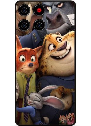 Силиконовый чехол бампер для zte blade a56 с рисунком zootopia зверополис
