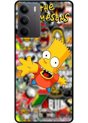 Чехол силиконовый бампер для realme c71 / c75 с рисунком симпсоны simpsons бард
