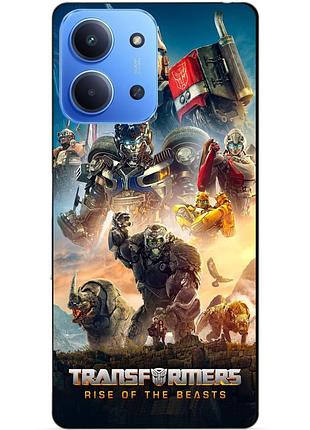 Чехол силиконовый бампер для xiaomi redmi 15c с картинкой звероботы трансформеры transformers