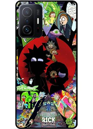 Силіконовий чохол бампер для xiaomi 11t pro з малюнком rick and morty рік і морті