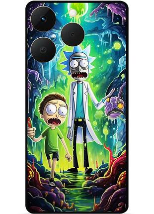 Силіконовий чохол бампер для realme 15t з малюнком рік і морті rick and morty