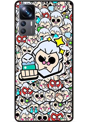 Силіконовий чохол бампер для xiaomi 12t стікери бравл байрон brawl