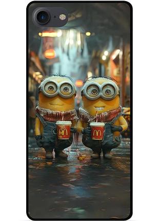 Силиконовый чехол бампер для iphone 8 с картинкой миньоны minion