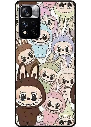 Силіконовий бампер чохол для xiaomi redmi note 11 pro plus 5g з малюнком лабубу labubu