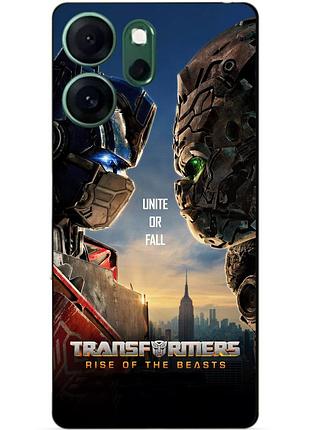 Силіконовий чохол бампер для oppo reno 14fs з малюнком звіробої трансформери transformers