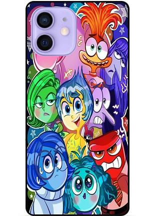 Чехол силиконовый бампер для iphone 12 mini с рисунком головоломка