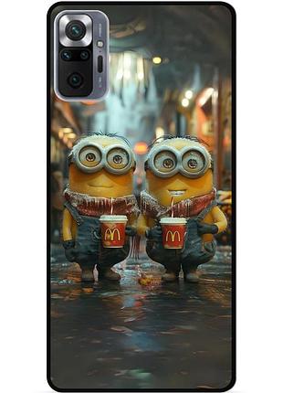 Силіконовий чохол бампер для xiaomi redmi note 10 pro з малюнком міньйони minion