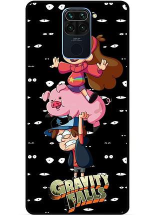Силиконовый бампер чехол для xiaomi redmi note 9 с картинкой gravity falls гравити фолз