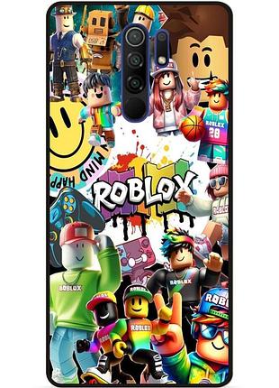 Силиконовый чехол для xiaomi redmi 9 с рисунком роблокс roblox