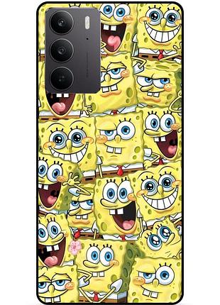 Силиконовый чехол бампер для realme c71 / c75 с рисунком губка боб sponge bob