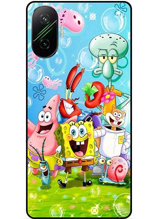 Силиконовый чехол для xiaomi poco f7 с рисунком sponge bob губка боб