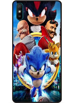 Чехол силиконовый бампер для xiaomi redmi 7a с картинкой соник sonik