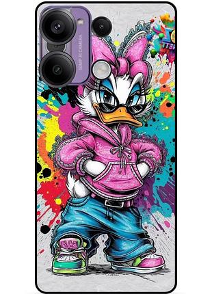 Чехол силиконовый бампер для infinix smart 7 hd с рисунком daisy duck disney дейзи дак