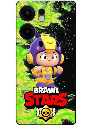 Чехол силиконовый бампер для oppo reno 13f с героем бравл беа brawl