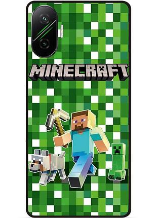 Силіконовий чохол бампер для xiaomi poco f7 стів minecraft кріпер майнкрафт