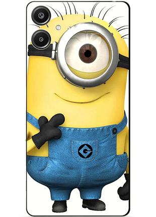 Силиконовый бампер чехол для samsung a07 с рисунком миньон кевин minion