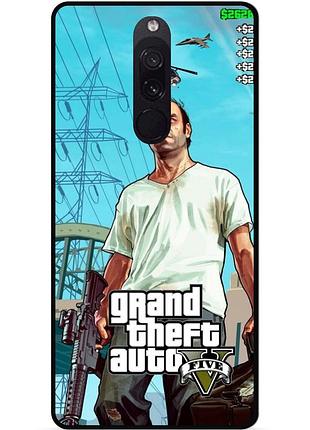 Силіконовий бампер чохол для xiaomi redmi 8 з малюнком gta гта
