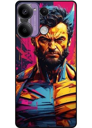 Чехол силиконовый бампер для huawei honor x8a с рисунком росомаха marvel логан